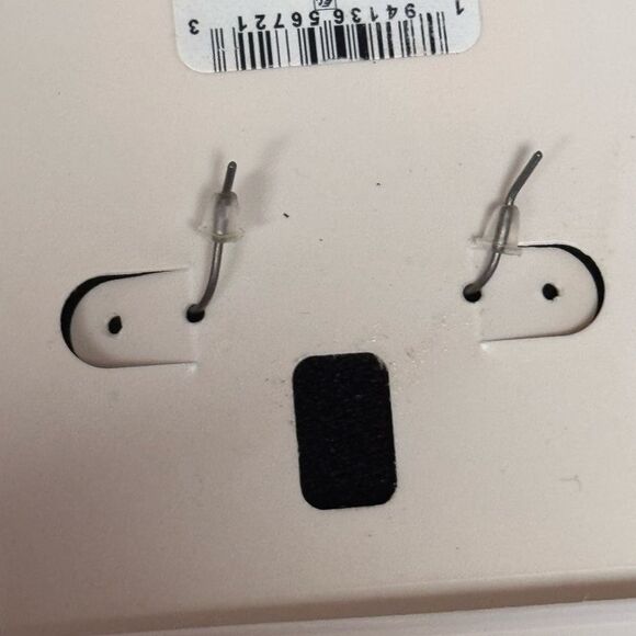 ON-34TH Gold and Pink Oval Earrings 1.25 Inch - Picture 5 of 5